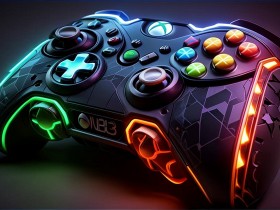 Neon Gaming Controller