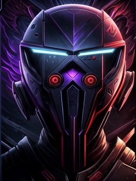 Futuristischer Neon-Helm