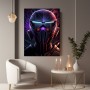 Futuristischer Neon-Helm