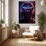 Futuristischer Neon-Helm