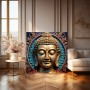 Goldener Buddha mit Blätterornamenten