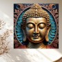 Goldener Buddha mit Blätterornamenten