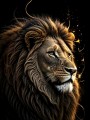 Majestätischer Löwe im Licht