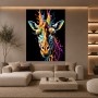 Bunte Giraffe im Pop Art Stil