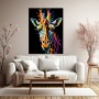 Bunte Giraffe im Pop Art Stil