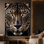 Jaguar Blick in Gold und Schwarz