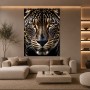 Jaguar Blick in Gold und Schwarz