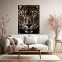 Jaguar Blick in Gold und Schwarz