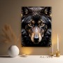 Wolfsporträt mit goldenen Augen