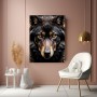 Wolfsporträt mit goldenen Augen