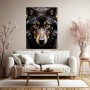 Wolfsporträt mit goldenen Augen