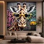 Coole Giraffe mit gelber Brille