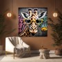 Coole Giraffe mit gelber Brille