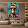 Coole Giraffe mit Kopfhörern
