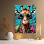 Coole Giraffe mit Kopfhörern