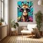 Coole Giraffe mit Kopfhörern