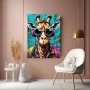 Coole Giraffe mit Kopfhörern