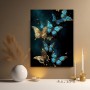 Blaue Schmetterlinge in Gold
