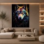 Neon Wolf Porträt