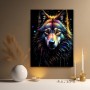 Neon Wolf Porträt