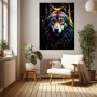 Neon Wolf Porträt