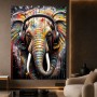Elefant mit Kopfhörern Leinwandbild