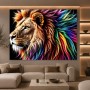 Farbenprächtiger Löwe mit Regenbogenmähne