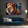 Farbenprächtiger Löwe mit Regenbogenmähne