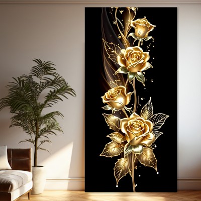 Goldene Rosen auf Schwarz