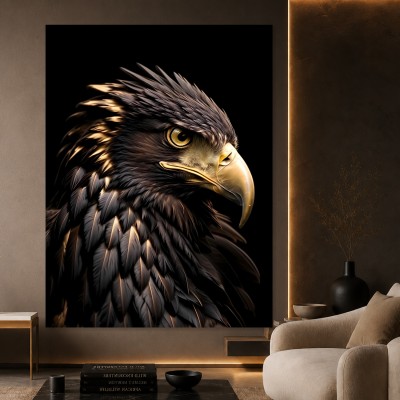 Majestätischer Adler in Schwarz und Gold