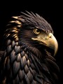 Majestätischer Adler in Schwarz und Gold