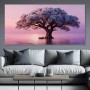 Blühender Baum im rosa Abendlicht