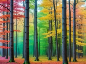 Farbenreicher Zauberwald