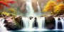 Herbstwasserfall im Felsental