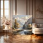 Alpine Flusslandschaft im Herbst