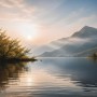Sonnenaufgang am Bergsee