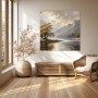 Goldene Berglandschaft am See