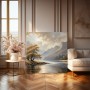 Goldene Berglandschaft am See