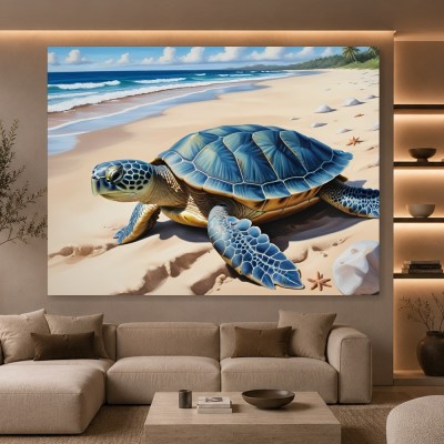 Meeresschildkröte am Tropenstrand