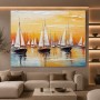 Segelboote im goldenen Abendlicht