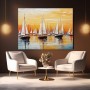 Segelboote im goldenen Abendlicht
