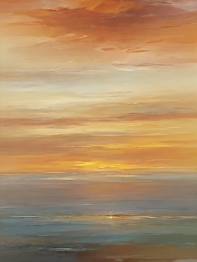 Goldener Horizont am Meer