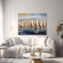 Segelboote im goldenen Hafen