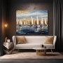 Segelboote im goldenen Hafen