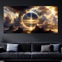 Kosmische Sonnenfinsternis über Gebirgslandschaft