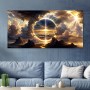 Kosmische Sonnenfinsternis über Gebirgslandschaft