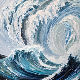 Abstrakte Meereswellen in Blau
