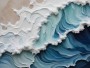Abstrakte Meereswellen in Blau und Weiß