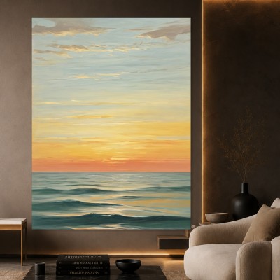 Sanfter Sonnenuntergang am Meer