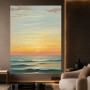 Sanfter Sonnenuntergang am Meer